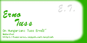 erno tuss business card